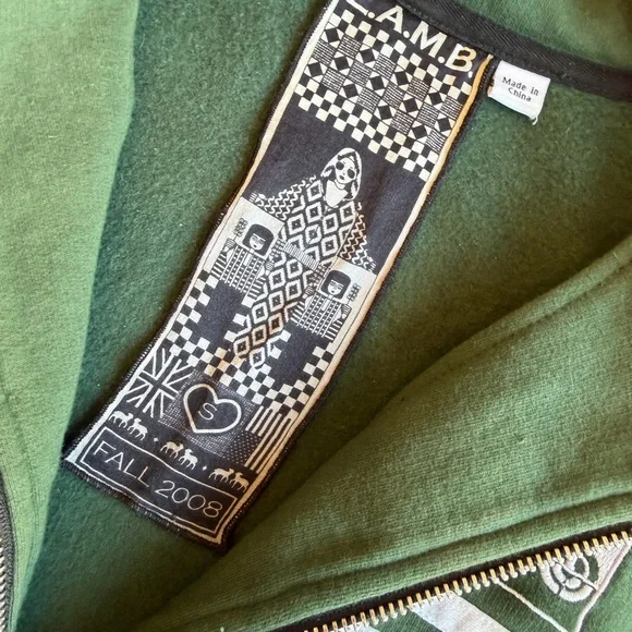 L.A.M.B. By Gwen Stefani Vtg Y2k Hoodie Sweatshirt 2008 Green Lambs Small Hooded